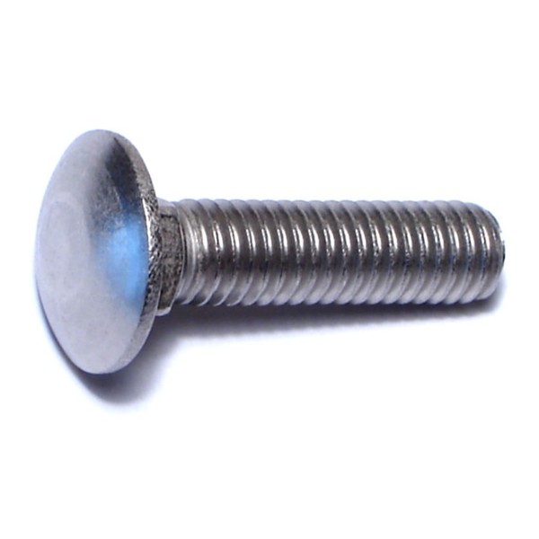 Midwest Fastener 3/8"-16 x 1-1/2" 18-8 Stainless Steel Coarse Thread Carriage Bolts 25PK 50609
